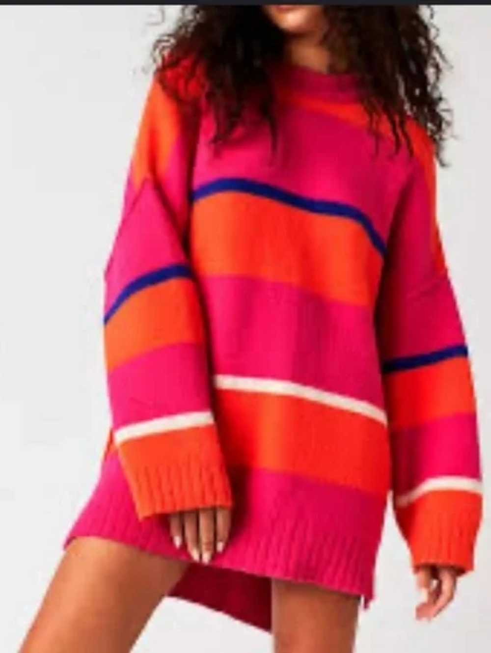Free People Peaches Stripe Tunic Sweater